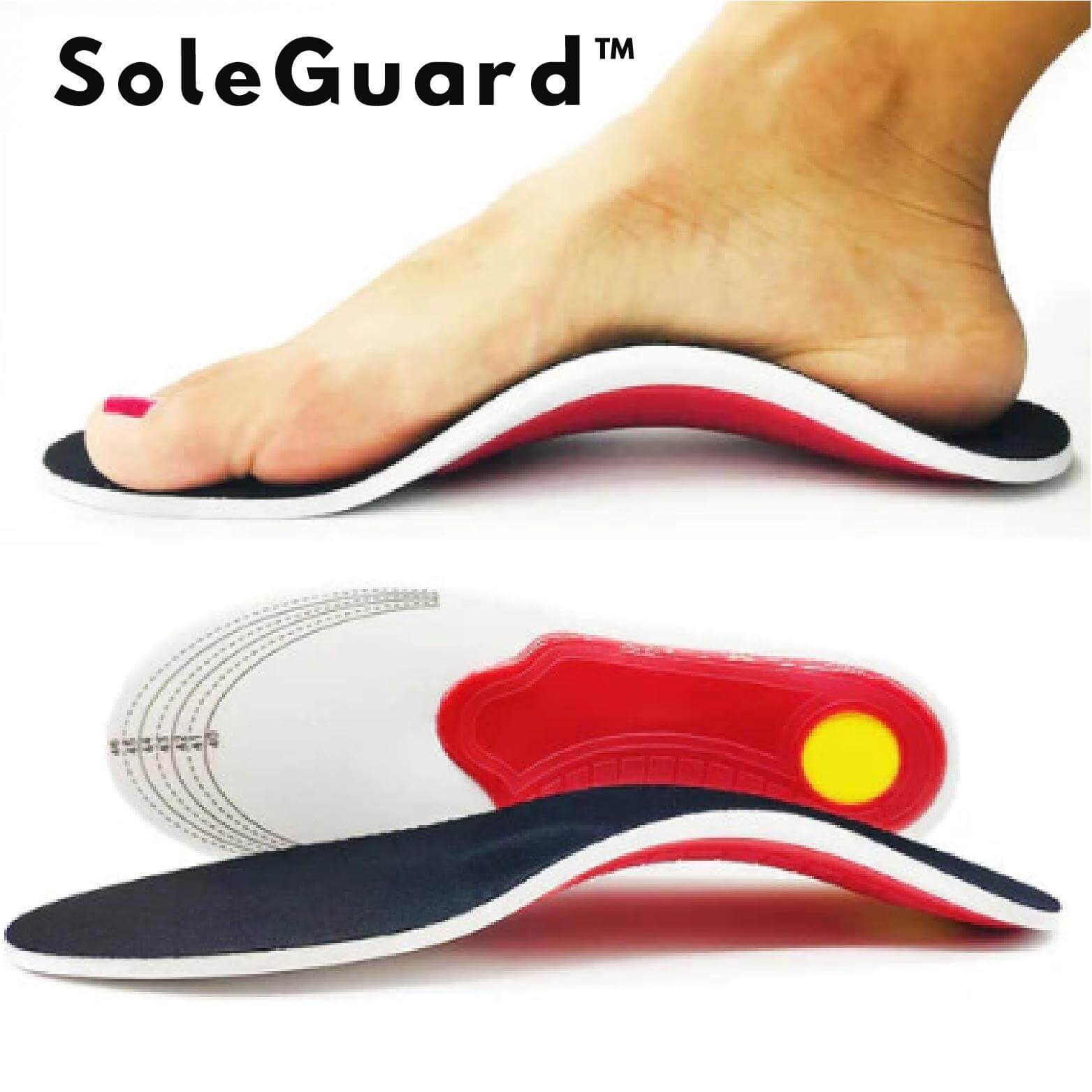 SoleGuard™ - Semelle Orthopédique avec Soutien de la Voûte Plantaire (1+1 GRATUIT)