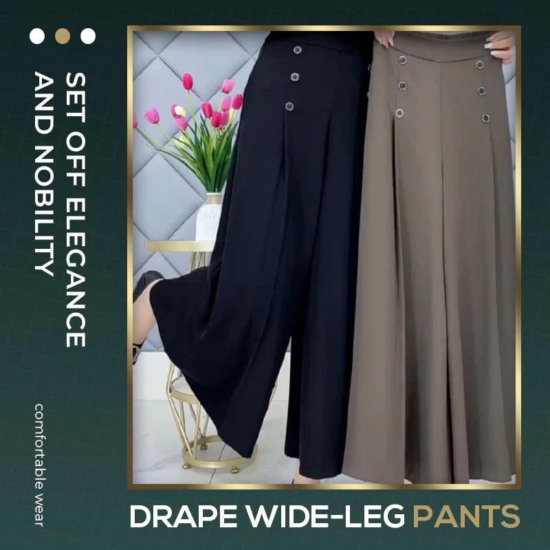 🔥 50% DE RÉDUCTION - SereniStyle™ Pantalon Large Plissé Élégant et Confortable