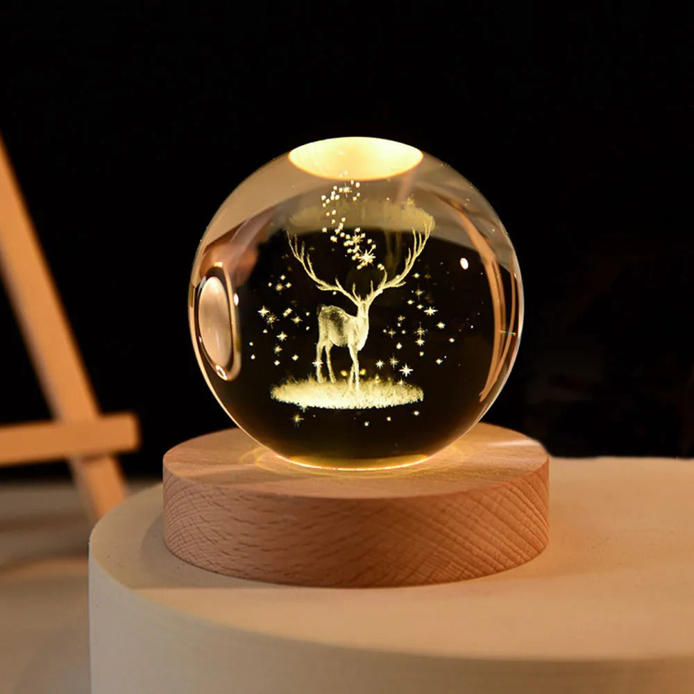 MoonAura™ Lampe Boule Cristal LED USB Magique