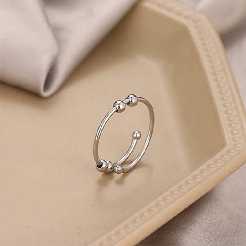 Calmiq™ – Bague Anti-Stress Ajustable avec Perles | Offre 1+1 GRATUITE Temporaire