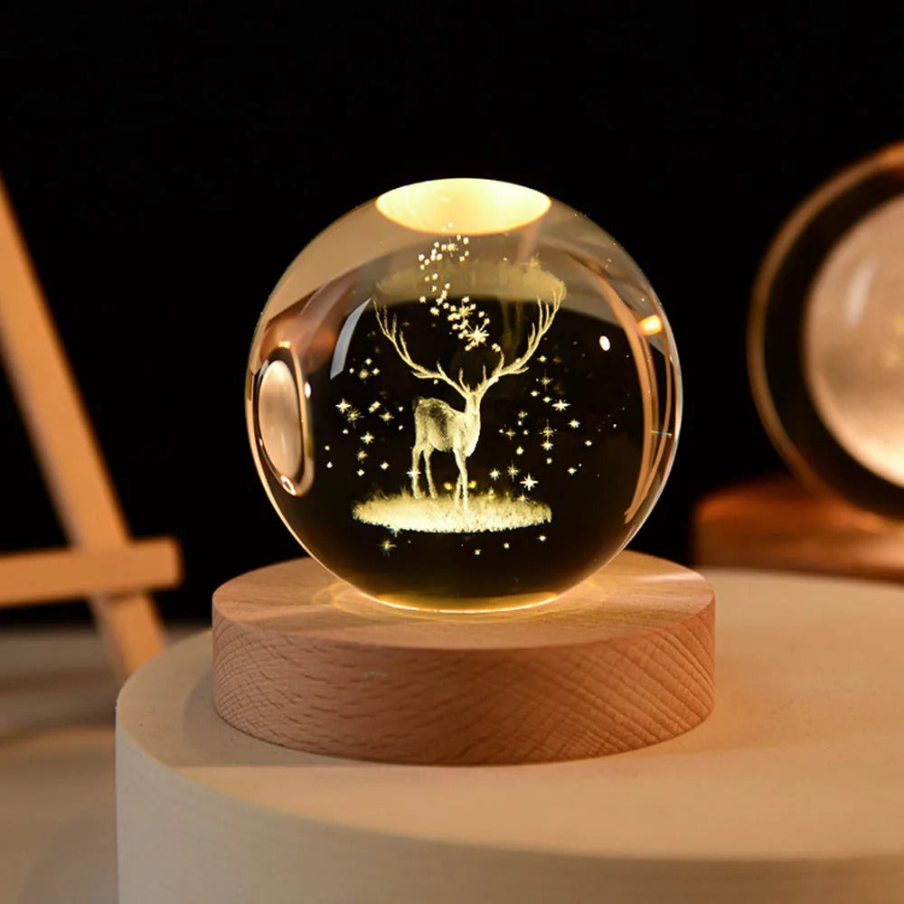 MoonAura™ Lampe Boule Cristal LED USB Magique