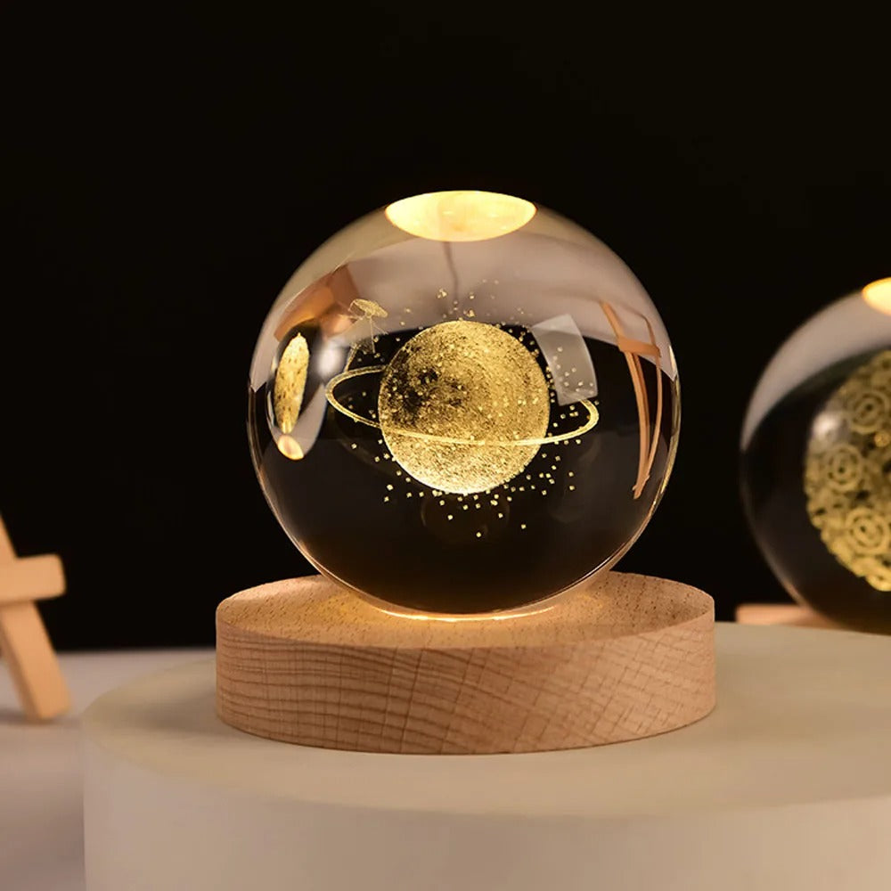 MoonAura™ Lampe Boule Cristal LED USB Magique
