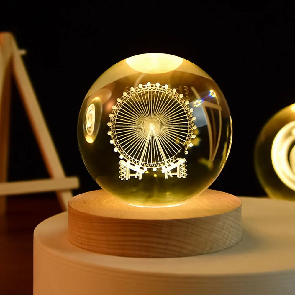 MoonAura™ Lampe Boule Cristal LED USB Magique