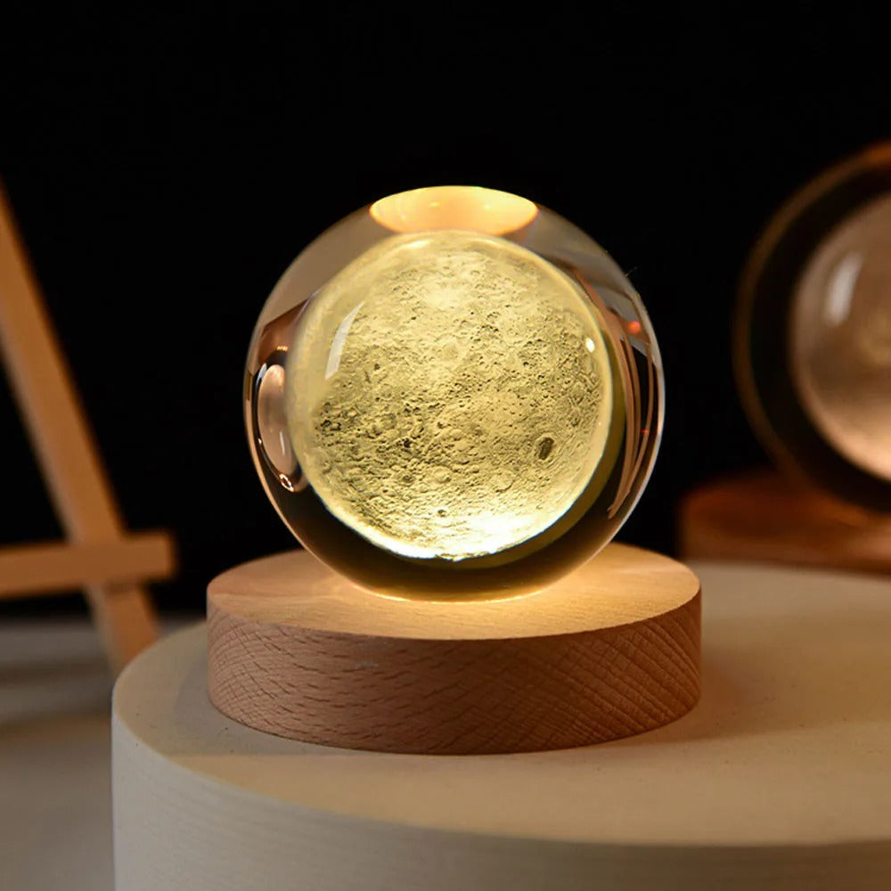 MoonAura™ Lampe Boule Cristal LED USB Magique