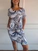 FloraFijn™ – Robe Femme en Coton et Lin à Col Rond Imprimée