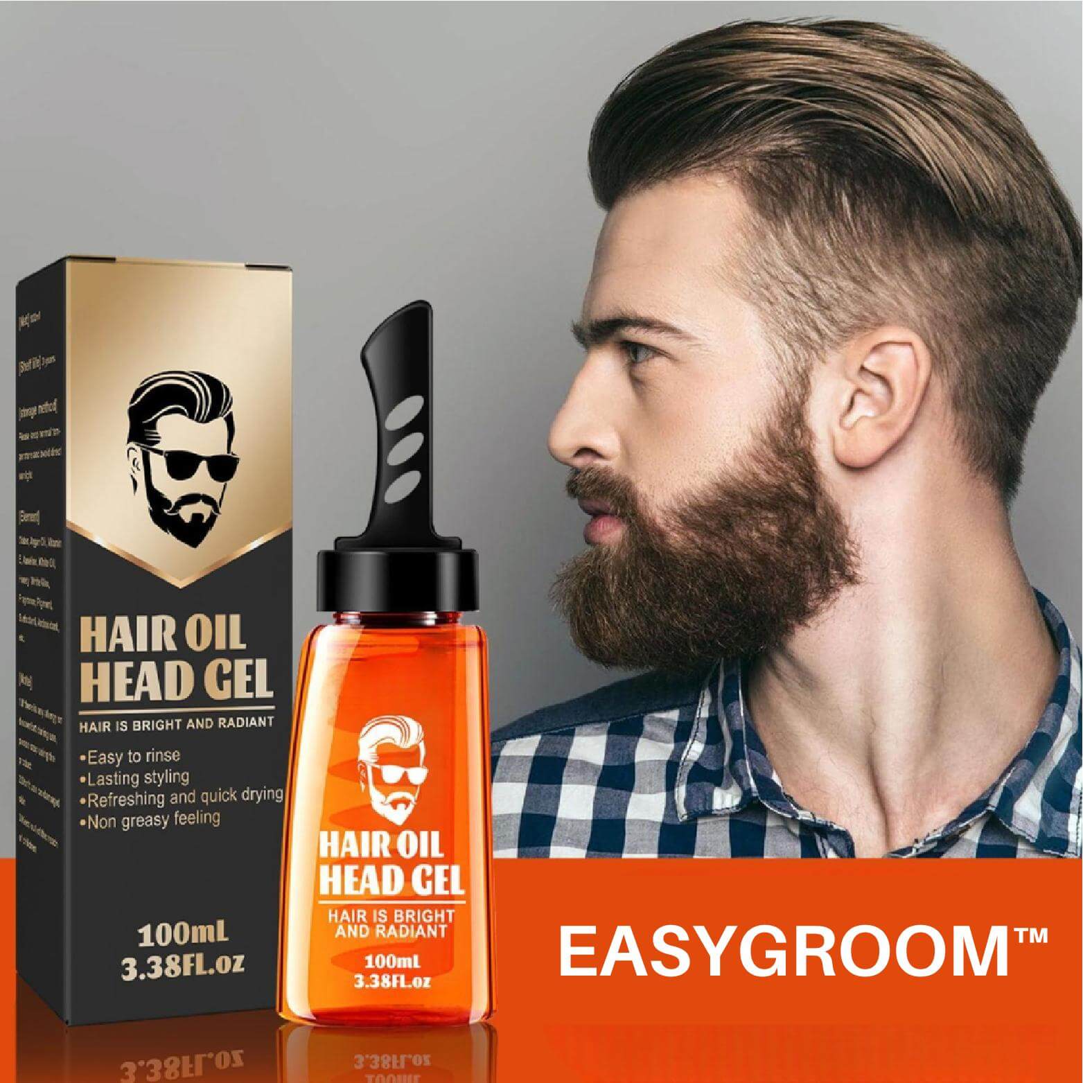 EasyGroom™ - Gel capillaire 2-en-1 avec peigne inclus (1+1 GRATUIT)