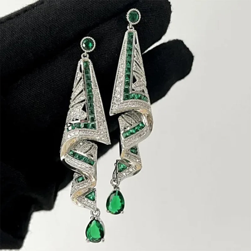 Glamora™ Boucles d’Oreilles Vintage en Argent Sterling 925 avec Pierre Précieuse