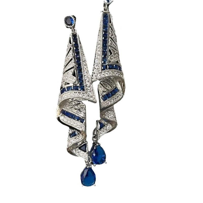 Glamora™ Boucles d’Oreilles Vintage en Argent Sterling 925 avec Pierre Précieuse