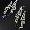 Glamora™ Boucles d’Oreilles Vintage en Argent Sterling 925 avec Pierre Précieuse