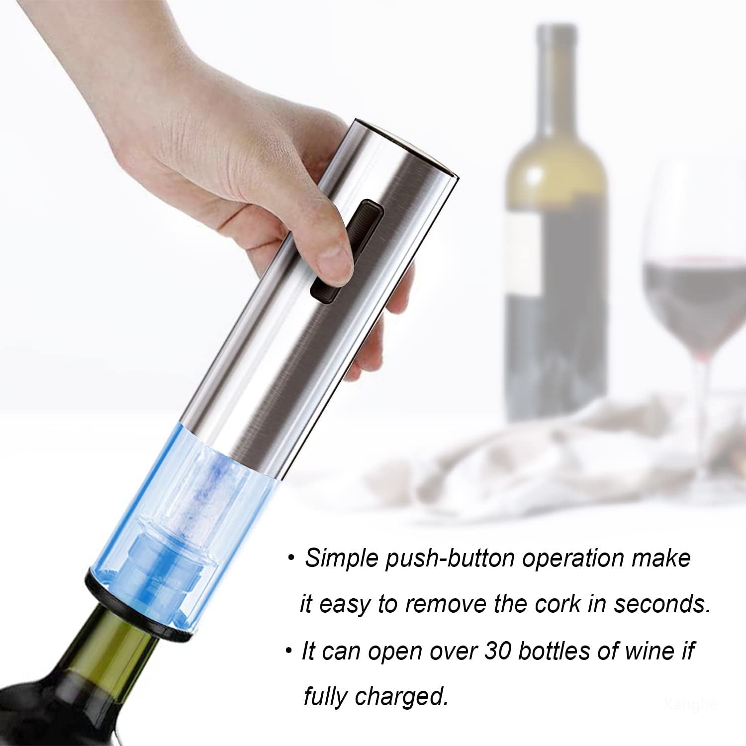 WineGuru™ Ouvre-bouteille électrique rechargeable